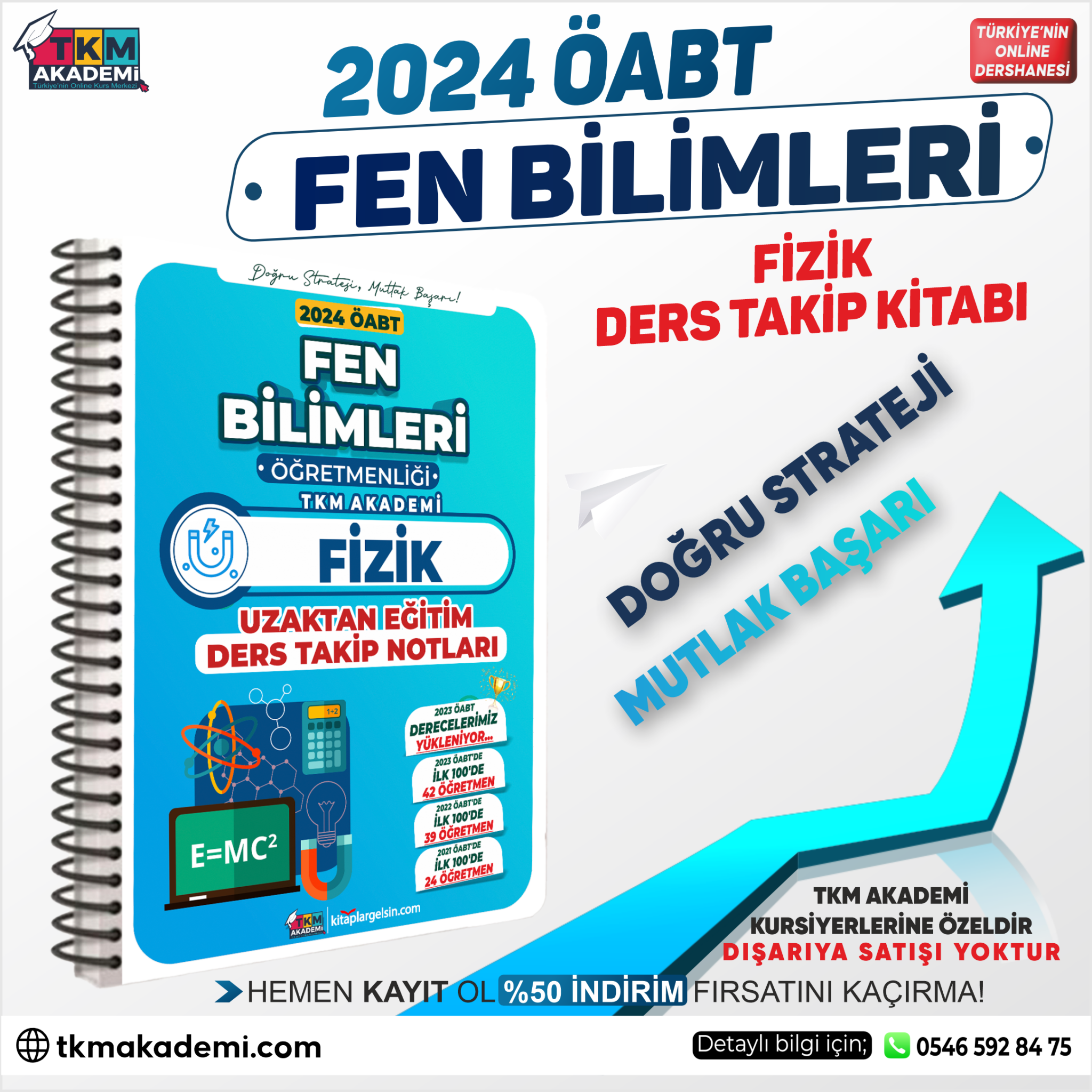 2024 Tkm Akademi Fen ÖABT Ders Takip Notları - Kitaplargelsin.com