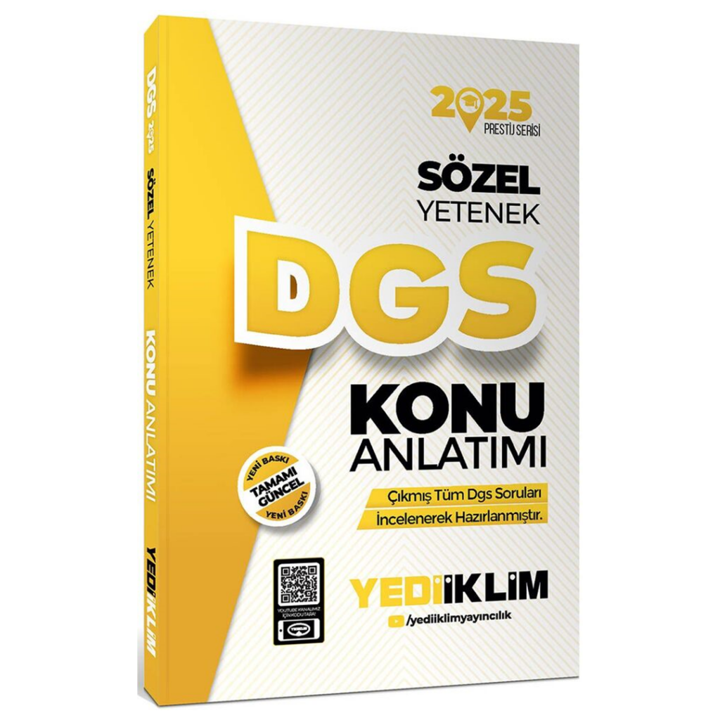 2025 DGS Sözel Yetenek Konu Anlatımı - Yediiklim Yayınları ...